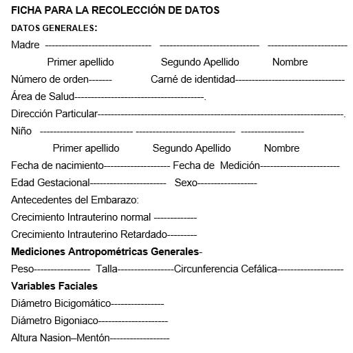 FICHA PARA LA RECOLECCIÓN DE DATOS