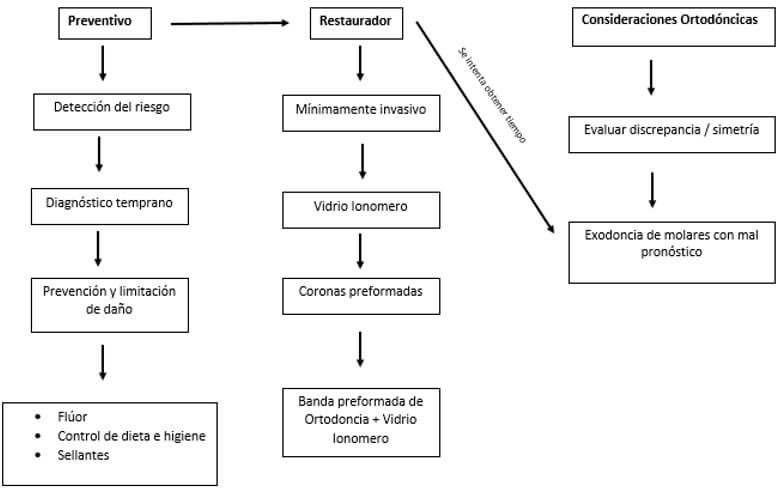 Flujograma 1: Protocolo preventivo - Restaurador - Ortodóncico