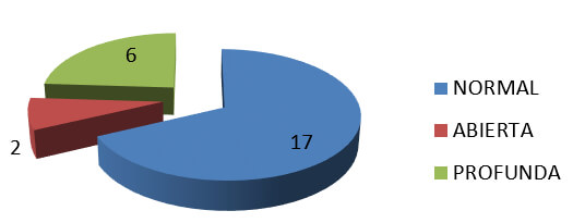 Gráfico N° 4  Características Oclusales.  Relaciones Verticales (Overbite)